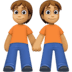 🧑🏽‍🤝‍🧑🏽 people holding hands: medium skin tone display on Facebook